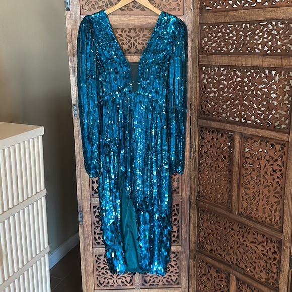 NEW Reve Riche Miesha Dress in Forest Green - Picture 4 of 5